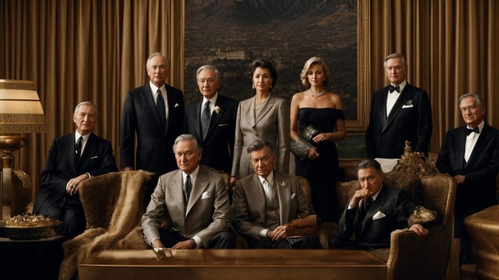 The rich cast of The Great Gatsby, including the Rockefellers.